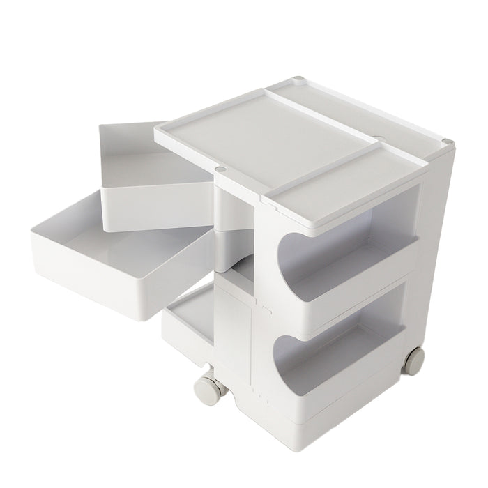ArtissIn Replica Boby Trolley Storage Drawer Cart Shelf Mobile 3 Tier White