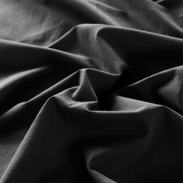 Royal Comfort Vintage Washed 100% Cotton Quilt Cover Set Bedding Ultra Soft Single Charcoal