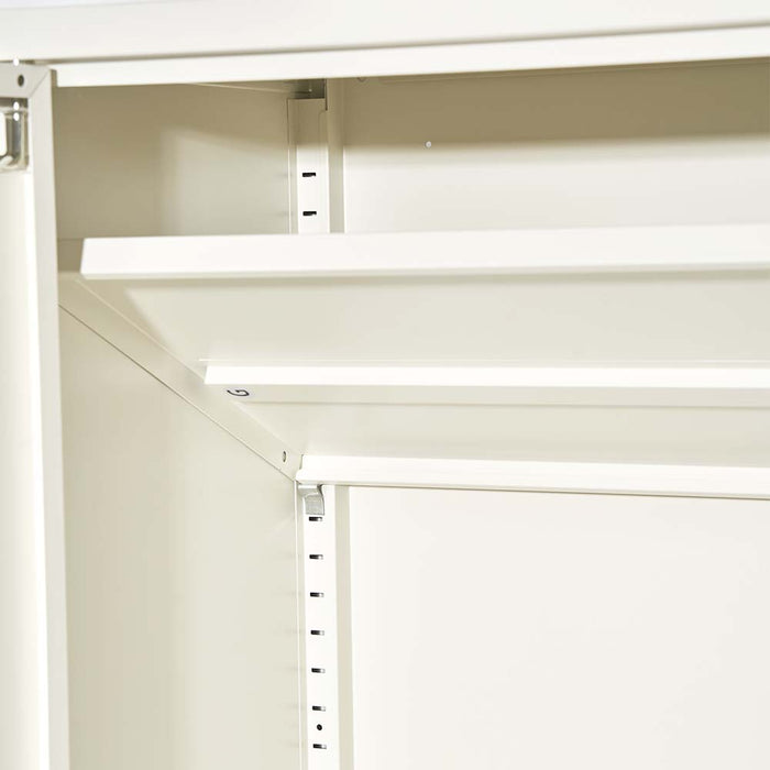 ArtissIn Sweetheart Metal Locker Storage Shelf Organizer Cabinet Buffet Sideboard White