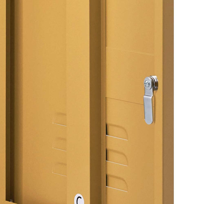 ArtissIn Mini Metal Locker Storage Shelf Organizer Cabinet Bedroom Yellow