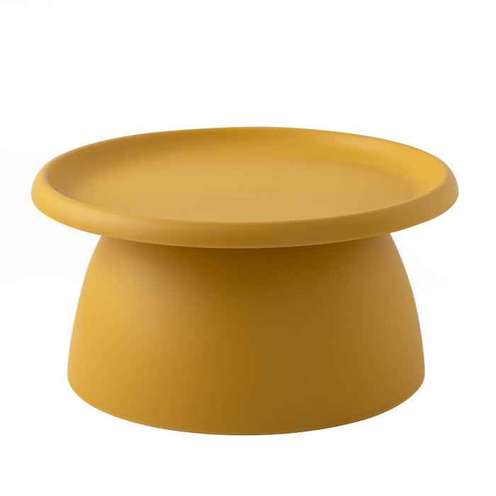 ArtissIn Coffee Table Mushroom Nordic Round Large Side Table 70CM Yellow