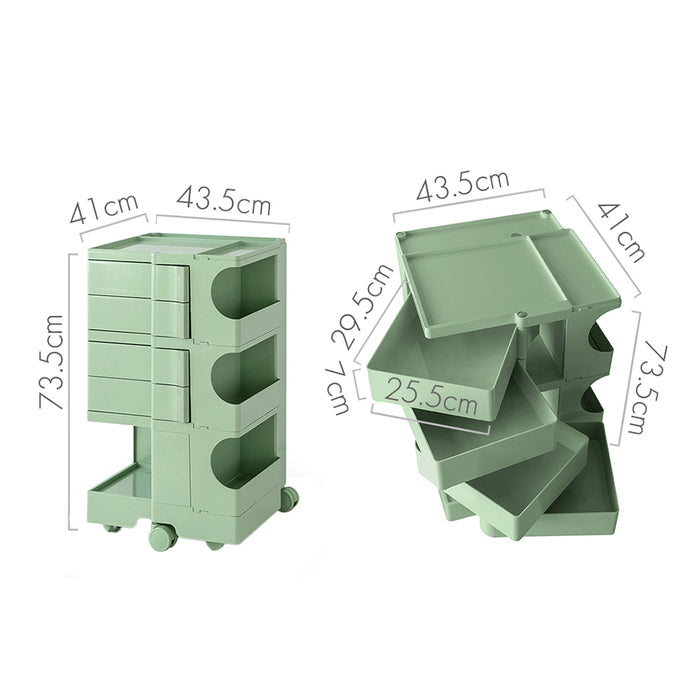 ArtissIn Replica Boby Trolley Storage Drawer Cart Shelf Mobile 5 Tier Green