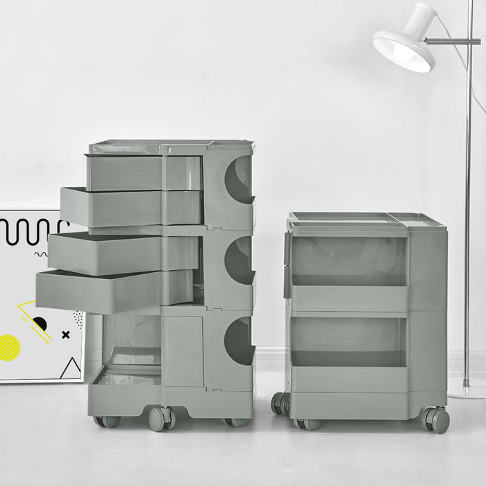 ArtissIn Replica Boby Trolley Storage Bedside Table Cart Mobile 5 Tier Grey