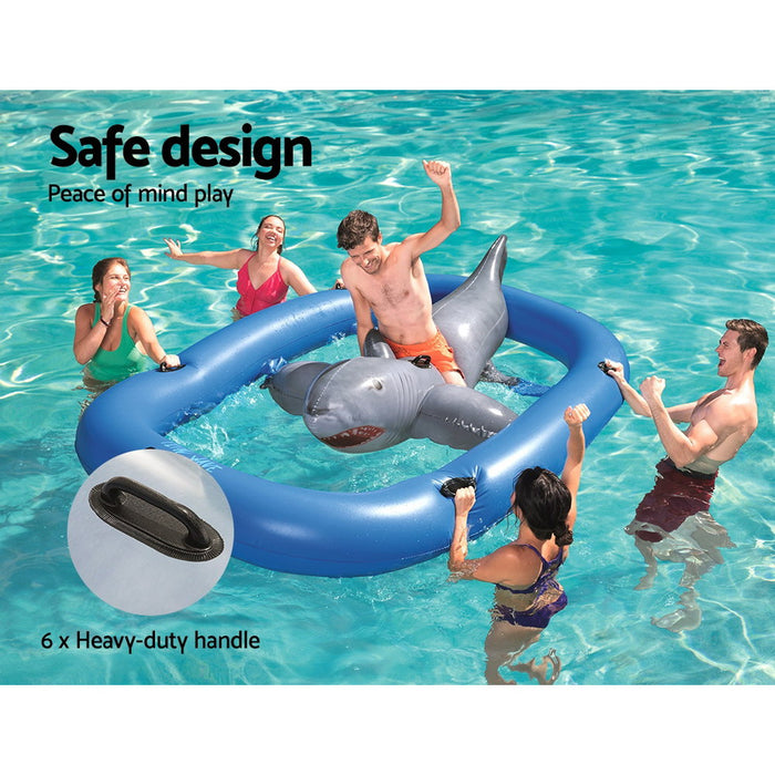 Bestway 3.1m Inflatable Pool Floating Raft Bull Riding Toy Raft Float Play Pool