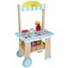 Classic World Grocery Store Wooden Kitchen Play Set | Blue/White