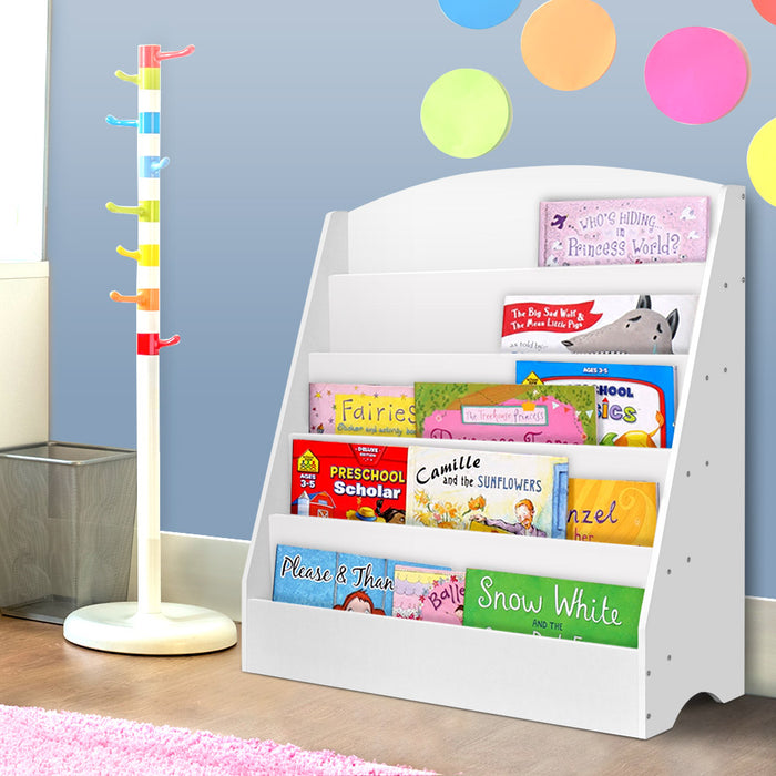 Keezi 5 Tiers Kids Bookshelf Magazine Rack Shelf Organiser Bookcase Display