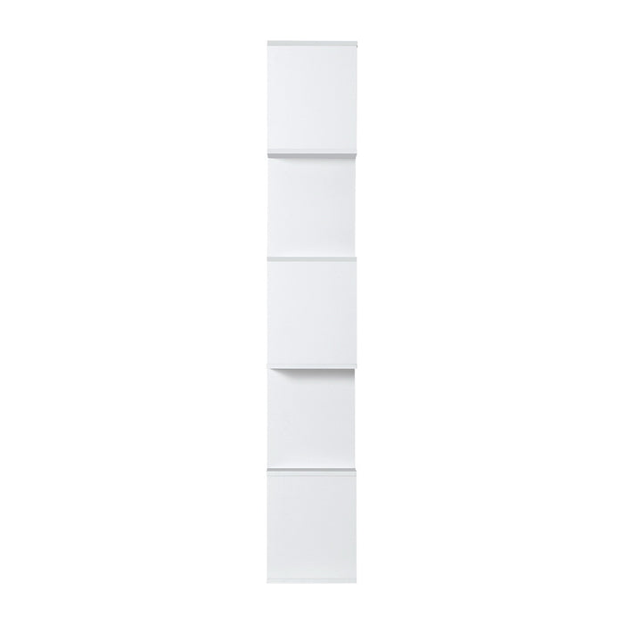 Artiss 5 Tier Bookshelf Display Shelf CD Cabinet Bookcase Stand Storage White