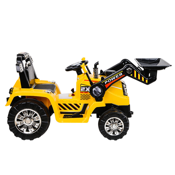 Rigo Kids Ride On Bulldozer Digger Electric Car Yellow