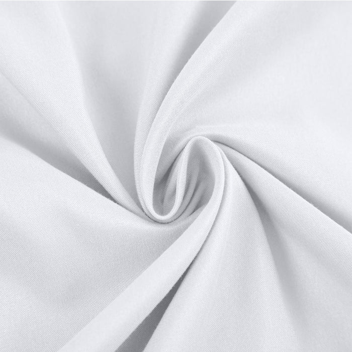 Casa Decor 2000 Thread Count Bamboo Cooling Sheet Set Ultra Soft Bedding Single White