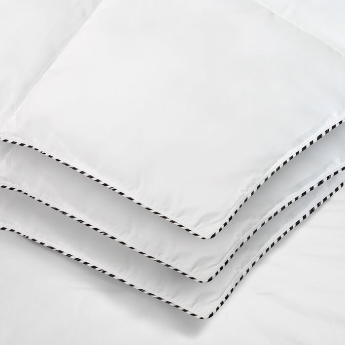 Royal Comfort Bamboo Blend Quilt 250GSM Luxury Doona Duvet 100% Cotton Cover Single White