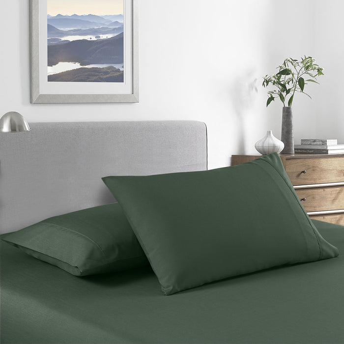 Royal Comfort 2000 Thread Count Bamboo Cooling Sheet Set Ultra Soft Bedding King Olive