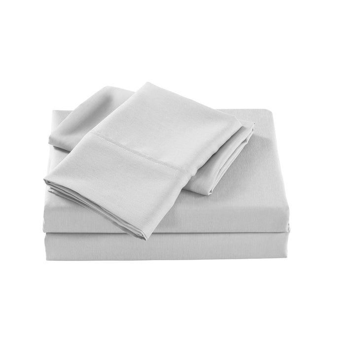 Royal Comfort 2000 Thread Count Bamboo Cooling Sheet Set Ultra Soft Bedding Single Pearl Stone