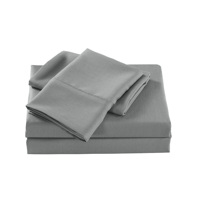 Royal Comfort 2000 Thread Count Bamboo Cooling Sheet Set Ultra Soft Bedding Double Mid Grey