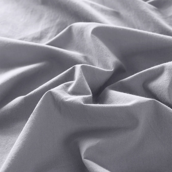 Royal Comfort Vintage Washed 100% Cotton Quilt Cover Set Bedding Ultra Soft Single Grey