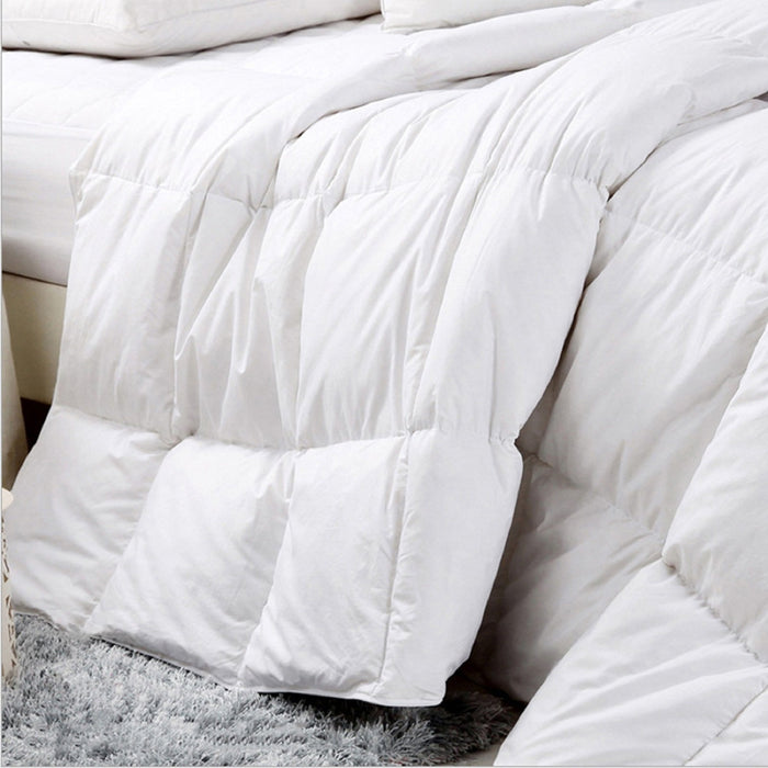 Royal Comfort 500GSM Plush Duck Feather Down Quilt Ultra Warm Soft - All Seasons Queen White