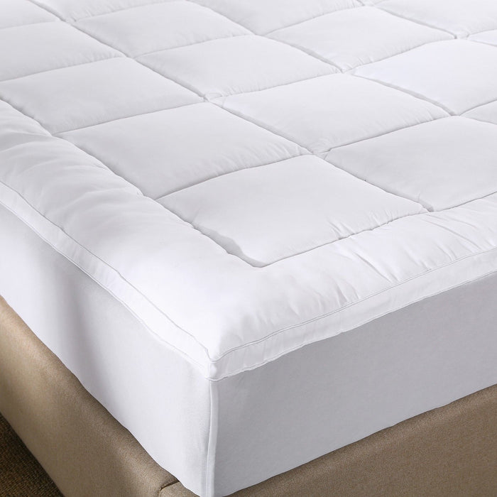 Royal Comfort 1000GSM Memory Mattress Topper Cover Protector Underlay Single White