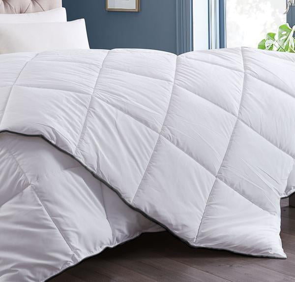 Royal Comfort 350GSM Luxury Soft Bamboo All-Seasons Quilt Duvet Doona All Sizes Double White