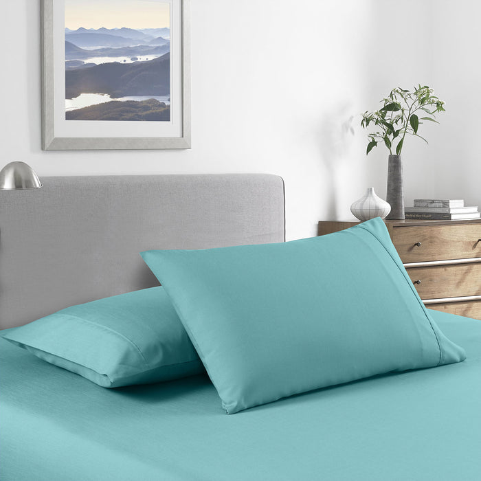 Royal Comfort 2000 Thread Count Bamboo Cooling Sheet Set Ultra Soft Bedding King Aqua