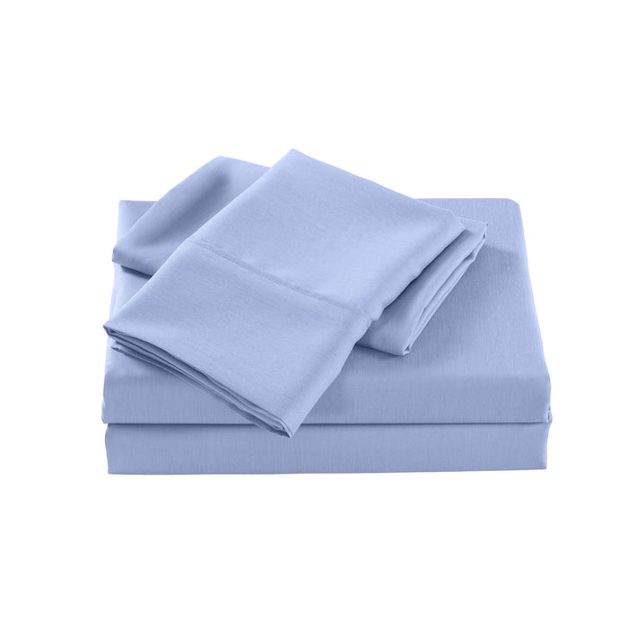 Royal Comfort 2000 Thread Count Bamboo Cooling Sheet Set Ultra Soft Bedding Single Light Blue