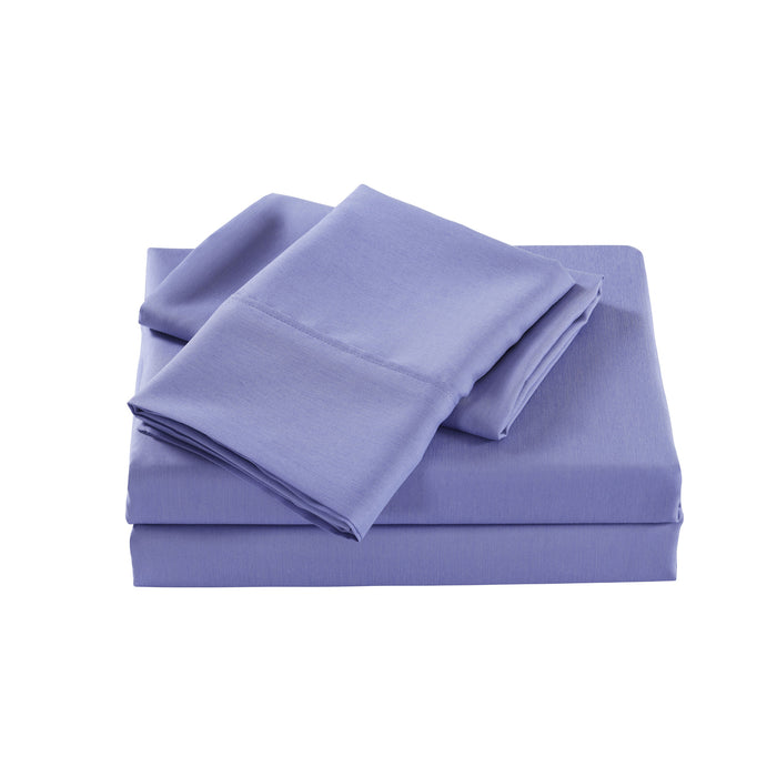 Royal Comfort 2000 Thread Count Bamboo Cooling Sheet Set Ultra Soft Bedding Single Mid Blue