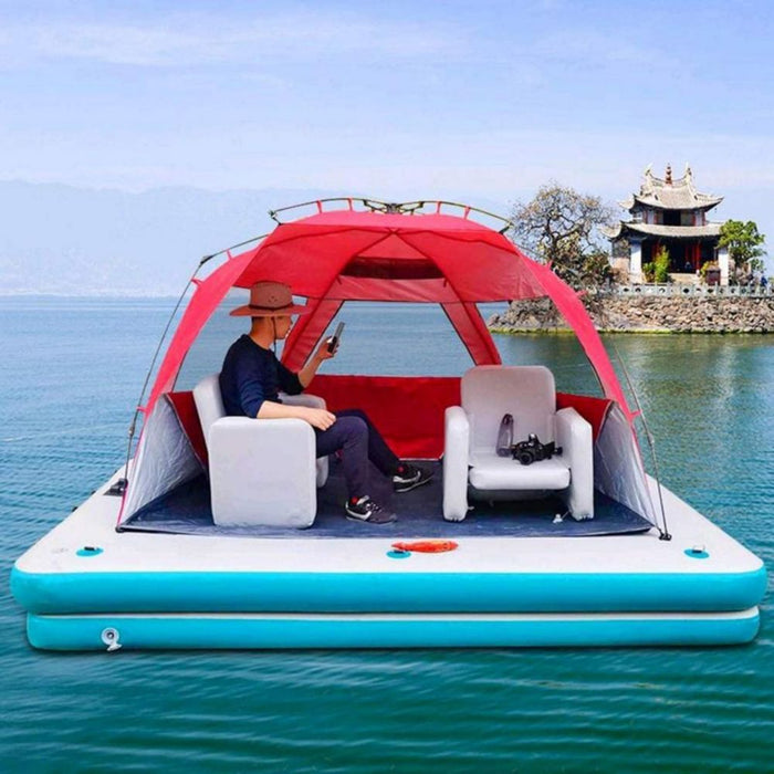 Inflatable Floating Fishing Dock Platform For Adults And Children - Plus Version
