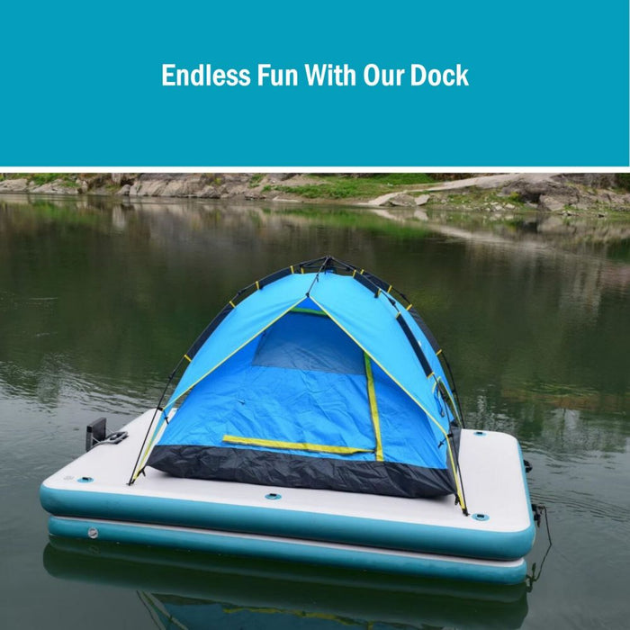 Inflatable Floating Fishing Dock Platform For Adults And Children - Plus Version