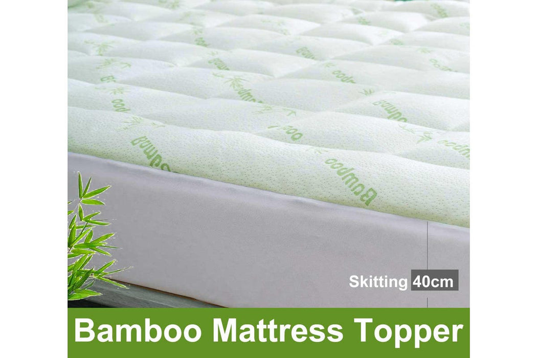 Luxton Single Size Bamboo Mattress Topper 800GSM
