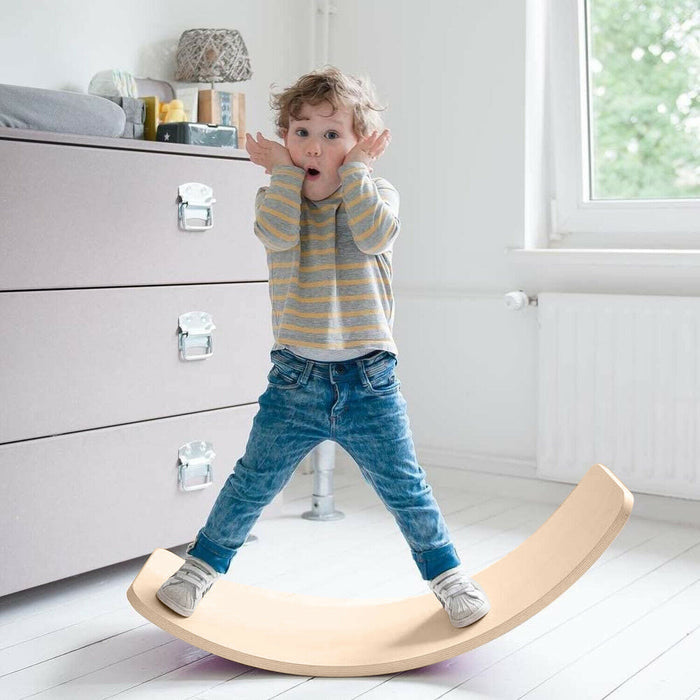 Balance Board Beam Seesaw Wooden Child Kids Adult Yoga