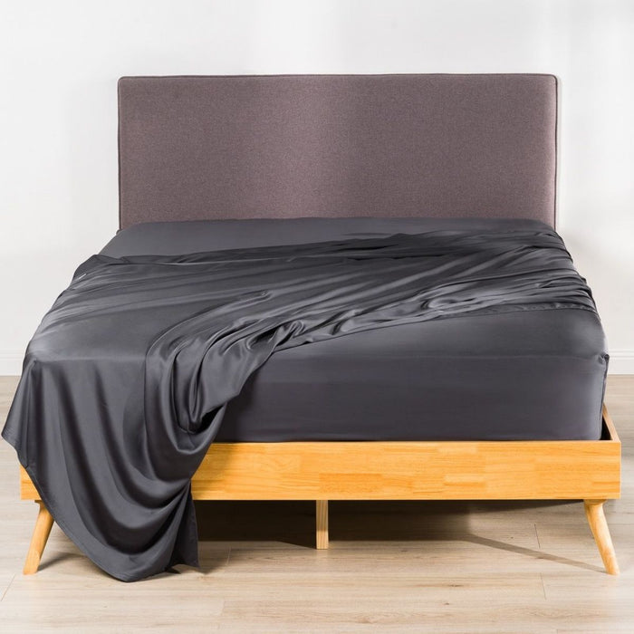 Better Dream 100% Organic Bamboo Flat Sheet Charcoal Size Double