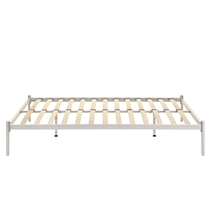 Metal Bed Base Frame Platform Foundation White - King Single