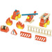 Vilac Deluxe Wooden Fire Station Play Set | Fire Engine Red