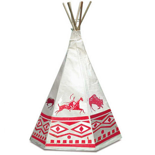 Vilac Giant Kids Canvas Teepee | Natural/Red