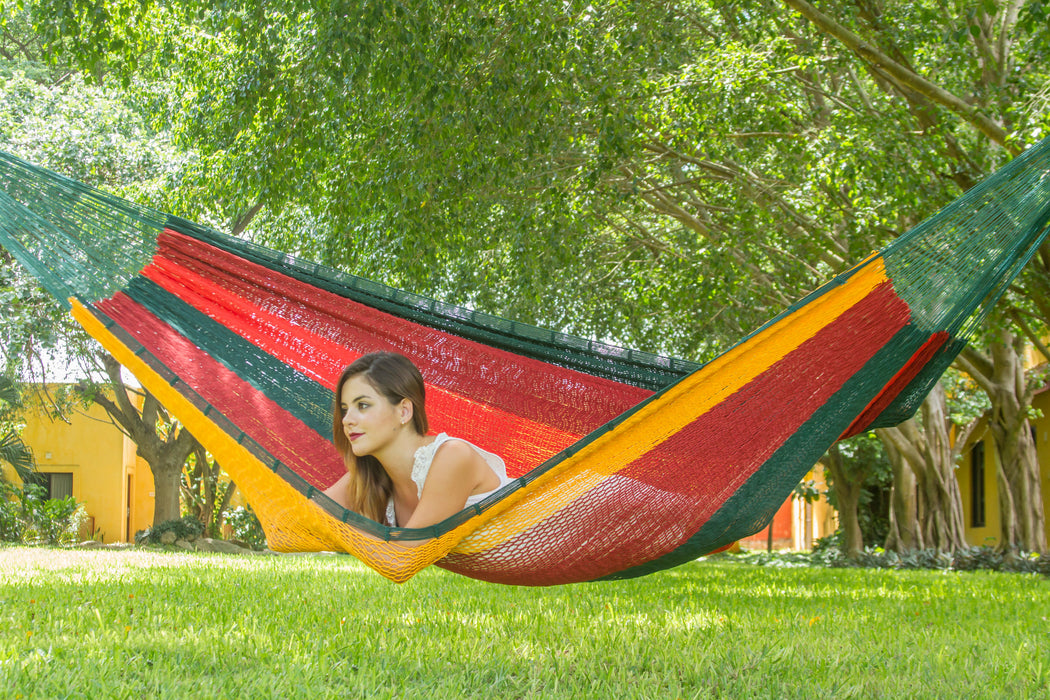 King Size Outdoor Cotton Hammock in Imperial