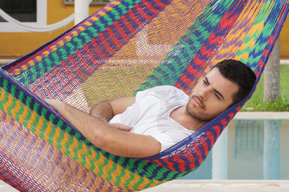King Size Outdoor Cotton Hammock in Mexicana